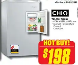 The Good Guys 90L Bar Fridge offer