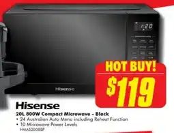 The Good Guys 20L 800W Compact Microwave - Black offer