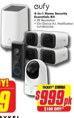 The Good Guys 4-in-1 Home Security Essentials Kit offer