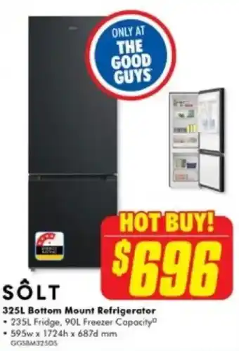 The Good Guys Bottom Mount Refrigerator offer