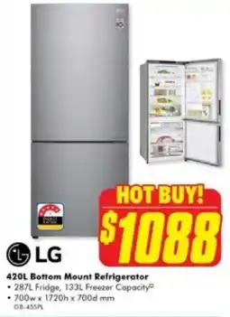 The Good Guys Bottom Mount Refrigerator offer