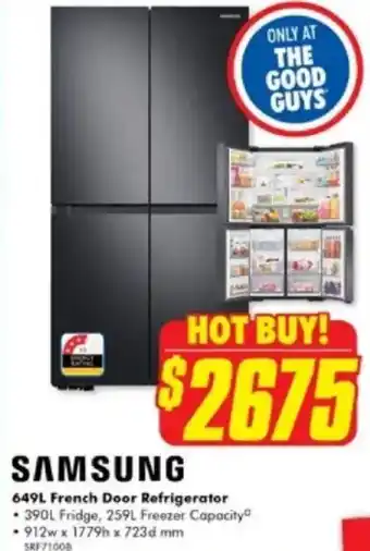 The Good Guys French Door Refrigerator offer