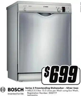 The Good Guys Series 2 Freestanding Dishwasher - Silver Inox offer