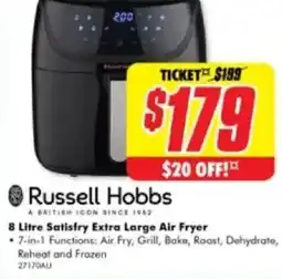 The Good Guys Satisfry Extra Large Air Fryer offer