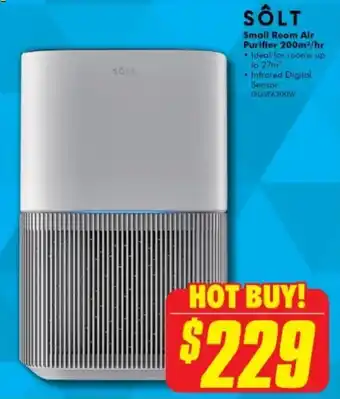 The Good Guys Small Room Air Purifier 200m³/hr offer