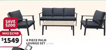 Stratco 4 Piece Palm Lounge Set offer