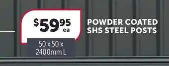 Stratco Powder Coated SHS Steel Posts offer