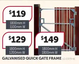 Stratco Galvanised Quick Gate Frame offer