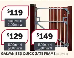 Stratco Galvanised Quick Gate Frame offer