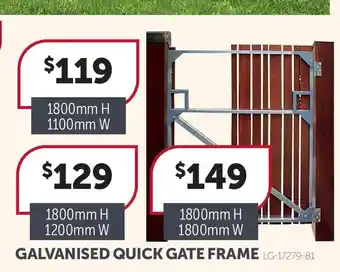 Stratco Galvanised Quick Gate Frame offer