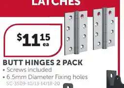 Stratco Butt Hinges offer