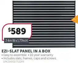 Stratco Ezi-slat panel in a box offer