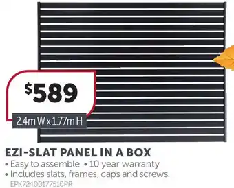 Stratco Ezi-slat panel in a box offer