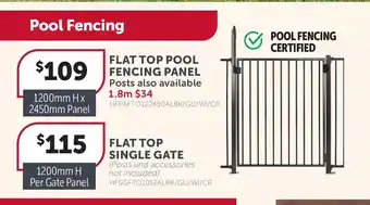 Stratco Flat Top Pool Fencing Panel offer