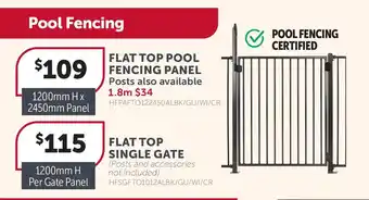 Stratco Flat Top Pool Single Gate offer