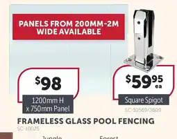 Stratco Frameless Glass Pool Fencing offer