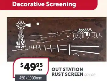 Stratco Out Station Rust Screen offer