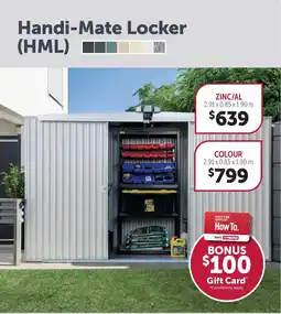 Stratco Handi-Mate Locker (HML) Zinc/Al offer