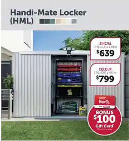 Stratco Handi-Mate Locker (HML) Colour offer