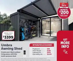 Stratco Umbra Awning Shed offer