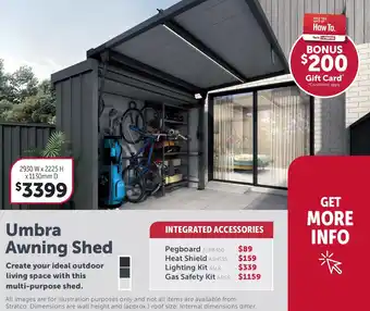 Stratco Umbra Awning Shed offer