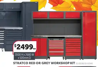 Stratco Stratco Red or Grey Workshop Kit offer