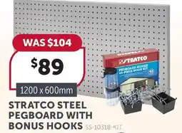 Stratco Stratco Steel Pegboard with Bonus Hooks offer