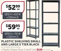 Stratco Plastic Heavy Duty 5 shelf Unit offer