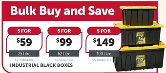 Stratco Industrial Black Boxes 25 Litre offer