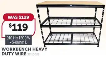 Stratco Workbench heavy duty wire offer