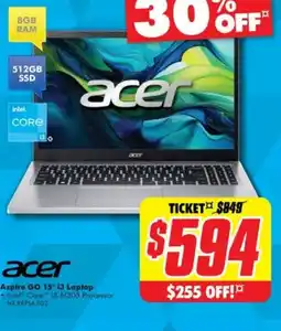 The Good Guys Acer Aspire GO 15" 13 Laptop offer