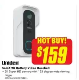 The Good Guys SoloX 2K Battery Video Doorbell offer