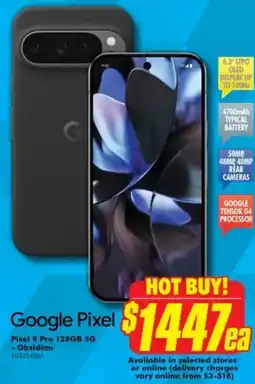 The Good Guys Google Pixel 9 Pro 128GB 5G - Obsidian offer