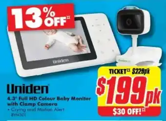 The Good Guys 4.3" Full HD Colour Baby Monitor offer