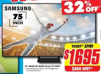 The Good Guys 75" Q60D 4K QLED Smart TV 2024 offer