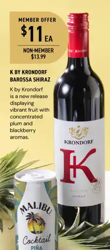 Dan Murphy's K by krondorf barossa shiraz offer