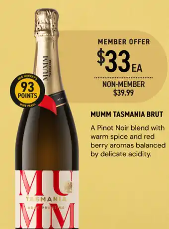 Dan Murphy's Mumm tasmania brut offer