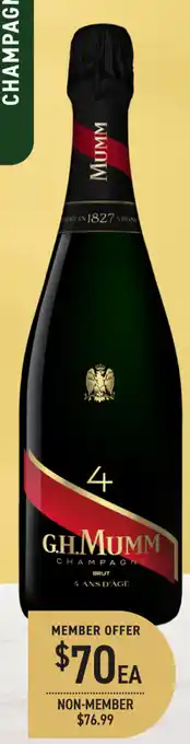 Dan Murphy's Gh.mumm champagne offer