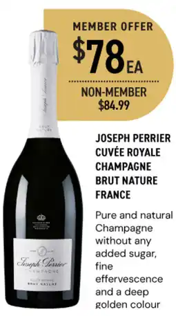 Dan Murphy's Joseph perrier cuvée royale champagne brut nature france offer