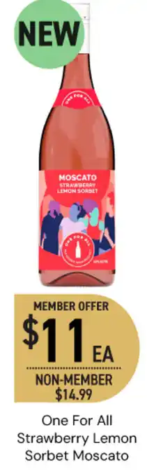 Dan Murphy's One For All Strawberry Lemon Sorbet Moscato offer