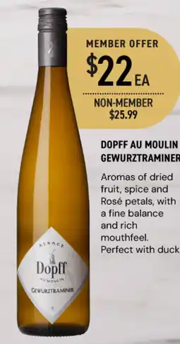 Dan Murphy's Dopff au moulin gewurztraminer offer