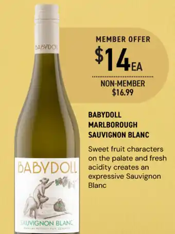 Dan Murphy's Babydoll marlborough sauvignon blanc offer