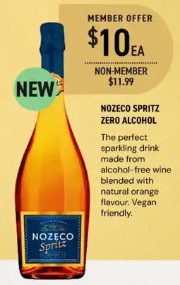 Dan Murphy's Nozeco spritz zero alcohol offer