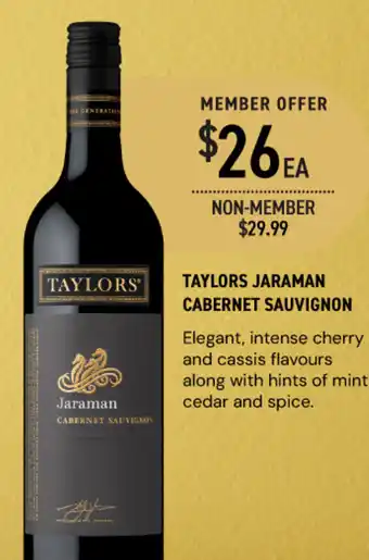 Dan Murphy's Taylors jaraman cabernet sauvignon offer