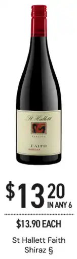 Dan Murphy's St Hallett Faith Shiraz offer