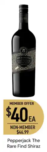 Dan Murphy's Pepperjack The Rare Find Shiraz offer