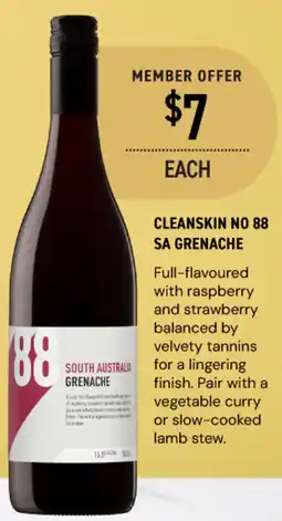 Dan Murphy's Cleanskin no 88 sa grenache offer