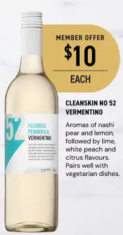 Dan Murphy's Cleanskin no 52 vermentino offer