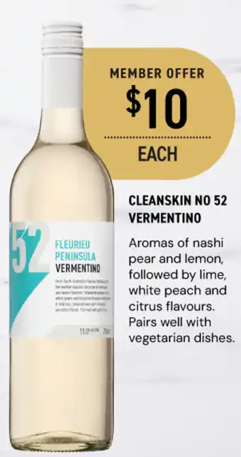 Dan Murphy's Cleanskin no 52 vermentino offer