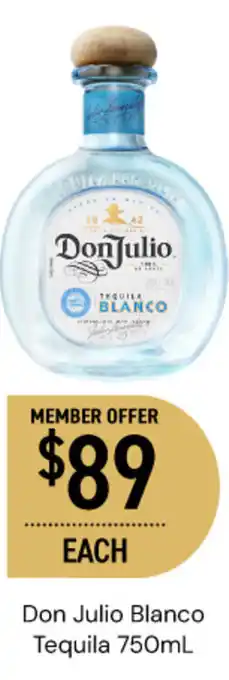 Dan Murphy's Don Julio Blanco Tequila offer